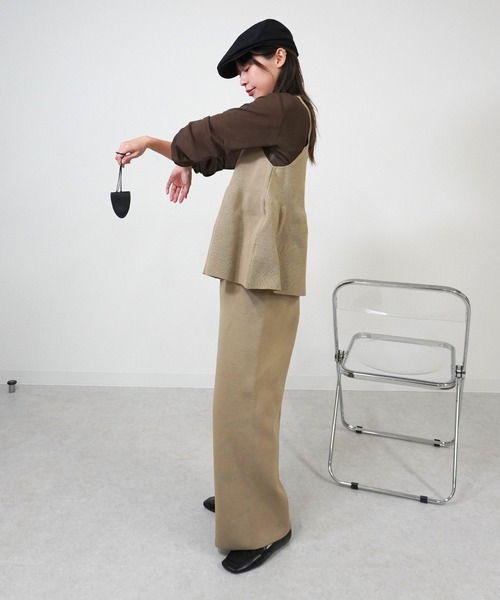 gossara(ゴサラ)の「【美シルエット】ニットパンツ(その他パンツ・レディース・ブラック/ブラウン/ベージュ・FREE)」の14枚目の写真