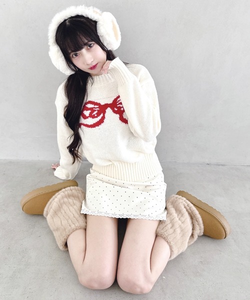 Loueme（ルエム）の「ファーレッグカバーロングムートンブーツ（ブーツ・レディース・ブラック/ライトベージュ/ブラウン・23.5cm/24.5cm）」の22枚目の写真