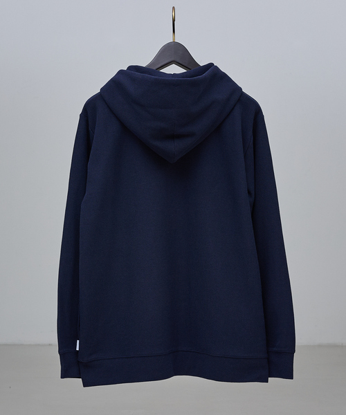 ABAHOUSE GRAY（アバハウスグレイ）の「ダブルジャージ 鹿の子 ジップパーカー（ブルゾン・メンズ・ネイビー/ブラック/グレイッシュベージュ/セージグリーン・46/48）」の7枚目の写真