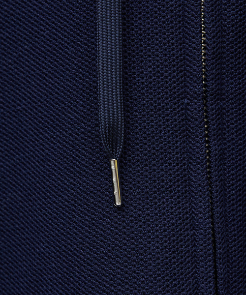 ABAHOUSE GRAY（アバハウスグレイ）の「ダブルジャージ 鹿の子 ジップパーカー（ブルゾン・メンズ・ネイビー/ブラック/グレイッシュベージュ/セージグリーン・46/48）」の9枚目の写真