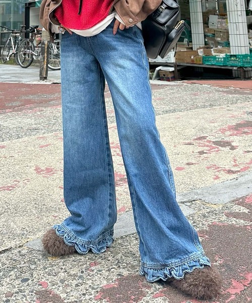 Alley Tokyo 裾フリフリデニム ブルー 裾フリフリデニム（デニムパンツ）｜Alley Tokyo（アリートーキョー