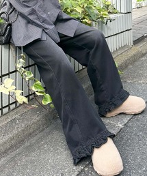 裾フリフリデニム