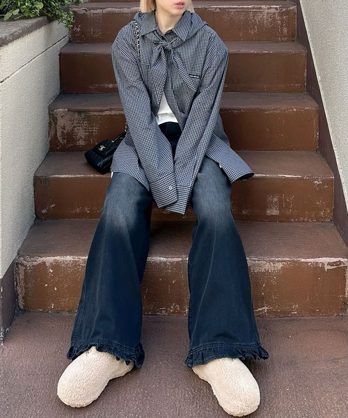 裾フリフリデニム（デニムパンツ）｜Alley Tokyo（アリートーキョー