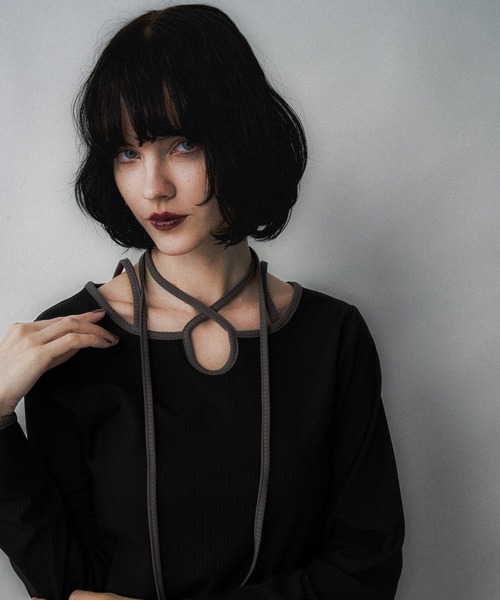 HARE（ハレ）の「ハイショクリブタイトT(HARE)（Tシャツ/カットソー・レディース・ボルドー/ライトグレー/ブラック・FREE）」の11枚目の写真