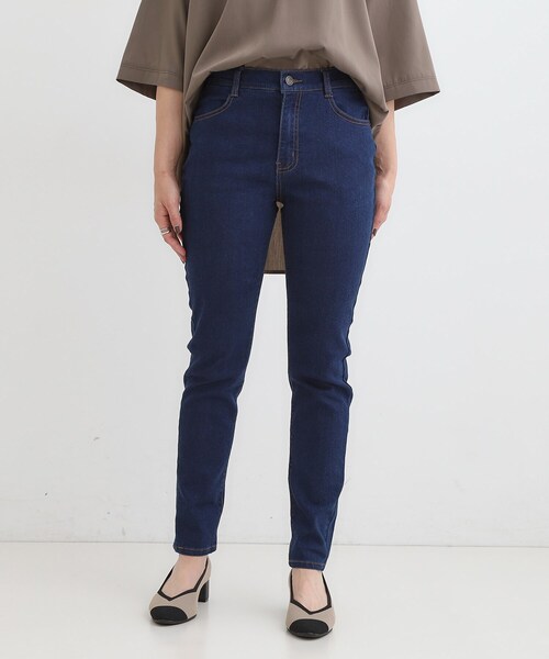【未使用級】ストレッチデニムスキニーパンツ　BLUE LABEL 40 ネイビー FUNALIVE ジーンズ デニム デニムパンツ .works ストレッチ