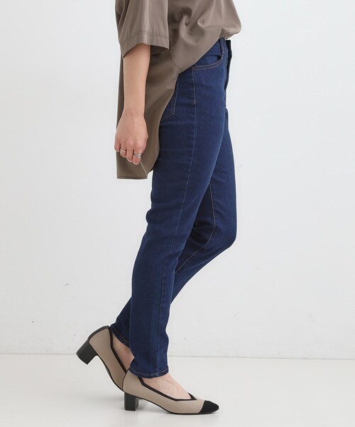 SHOO・LA・RUE（シューラルー）の「【SS-LL】ストレッチ デニムスキニーパンツ（デニムパンツ・レディース・ネイビー・10/04/03/02/01）」の12枚目の写真