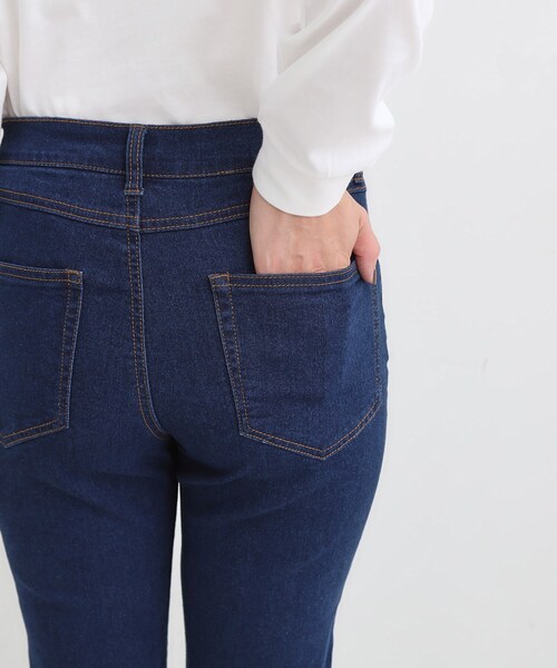SHOO・LA・RUE（シューラルー）の「【SS-LL】ストレッチ デニムスキニーパンツ（デニムパンツ・レディース・ネイビー・10/04/03/02/01）」の8枚目の写真