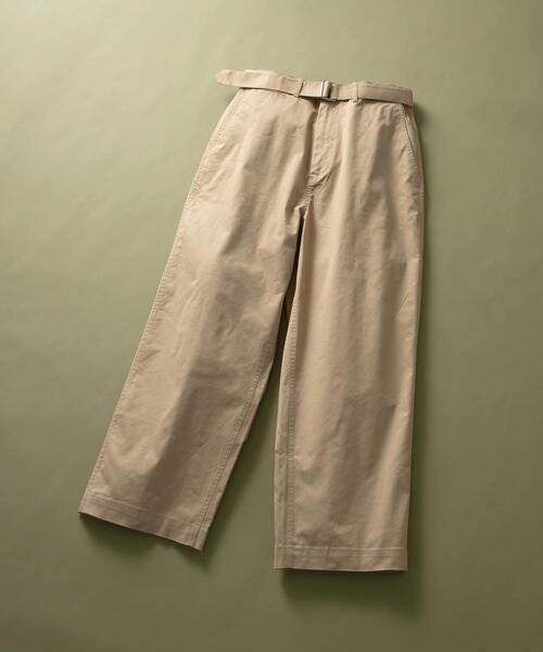 ITEMS URBANRESEARCH(アイテムズ アーバンリサーチ)の「Belted wide-leg Pants(その他パンツ・メンズ・ベージュ・MEDIUM/LARGE)」の1枚目の写真
