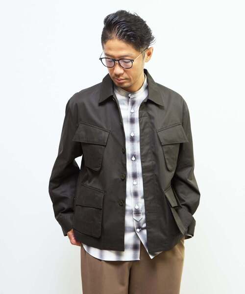 MEN'S MELROSE（メンズメルローズ）の「ヴェンタイルBDUジャケット | 撥水 / 防風 / 透湿（ミリタリージャケット・メンズ・ブラック/カーキ・2/4/3）」の14枚目の写真