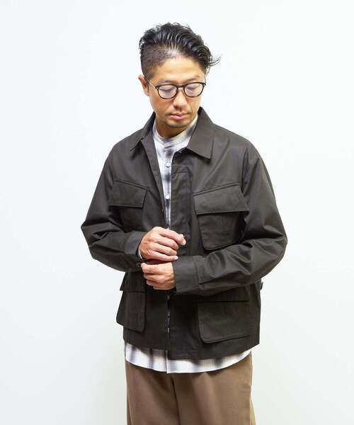 MEN'S MELROSE（メンズメルローズ）の「ヴェンタイルBDUジャケット | 撥水 / 防風 / 透湿（ミリタリージャケット・メンズ・ブラック/カーキ・2/4/3）」の20枚目の写真