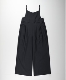 Right-on（ライトオン）の「【HONEYSUCKLE ROSE】【｢楽｣して｢ちゃんと見え｣が一番使える！】1枚で決まるウール調サロペット /セットアップ対応（ウエストゴム・秋カラー・上品見え・体型を拾いにくい）（サロペット/オーバーオール）」