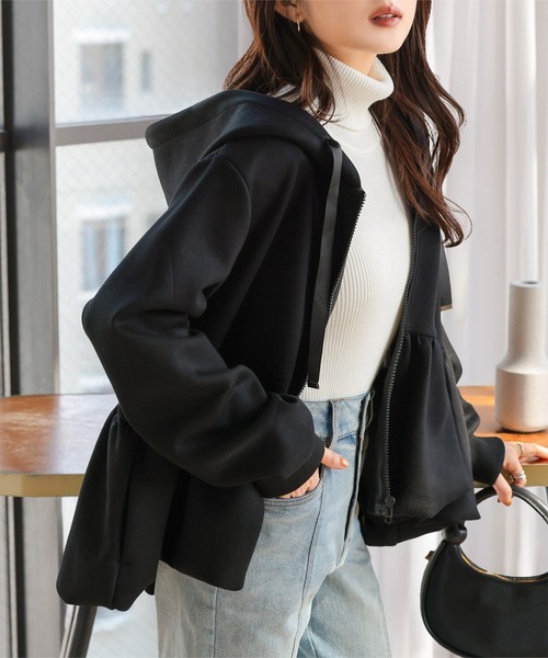 低身長向けサイズ ] ダイバー裾バルーンパーカー（パーカー）｜Petitle