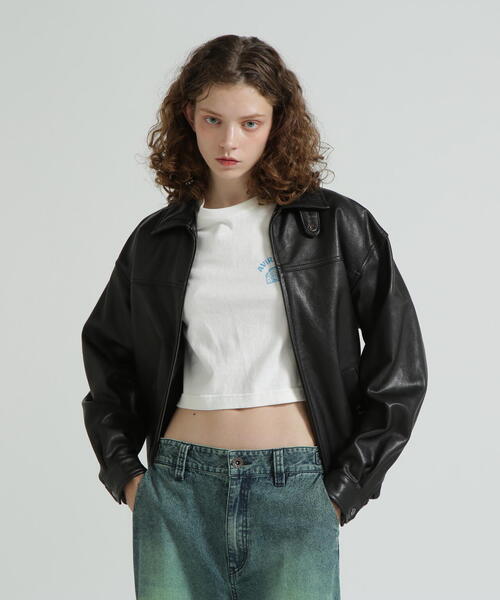 直営店限定》GOAT VEGE SWING TOP/LEATHER JACKET（ブルゾン）｜AVIREX