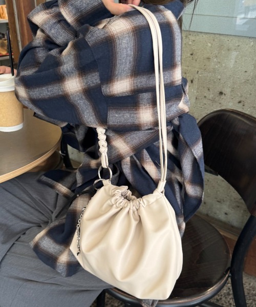 CIAOPANIC TYPY(チャオパニックティピー)の「■【マルチに使用可能!】2WAY巾着BAG(ショルダーバッグ・レディース・ブラック/ブラウン/アイボリー/イエロー/サックスブルー・ONE SIZE)」の1枚目の写真