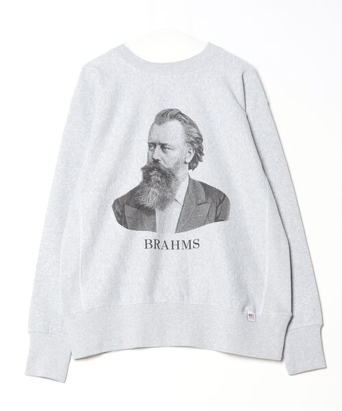 HOUSTON(ヒューストン)の「HOUSTON / PRINT U.S.COTTON R/V SWEAT・・eethoven/Brahms・・/ 22319 / 22321(スウェット・レディース・ホワイト系その他/グレー/グレー系その他/ホワイト・X-LARGE/LARGE)」の6枚目の写真