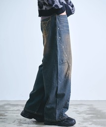 Revo.（レボ）の「ヴィンテージライク スタッズディテール ボリューム カーブデニムパンツ（デニムパンツ・メンズ）」