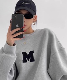 ABETTOR ダンボール素材「M」ロゴプリントBIGクルー