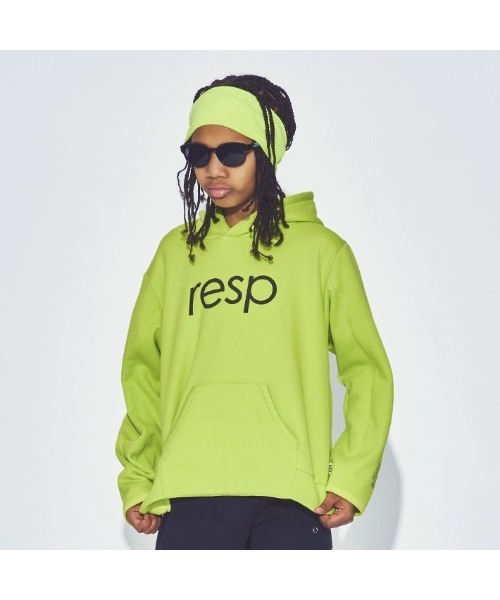 RE/SP(アールイーエスピー)の「RE/SP TEC Hoodie / アールイーエスピー テックフーデッドパーカー(パーカー・キッズ・ライム/ブラック・3/4/1/2)」の2枚目の写真