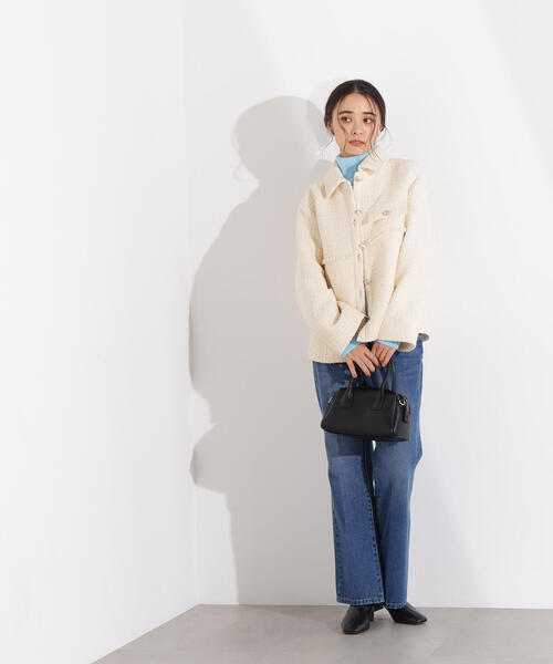 N.（N. Natural Beauty Basic）（エヌエヌナチュラルビューティーベーシック）の「ツイード SETUP ブルゾン（ブルゾン・レディース・キャメル/ブラック/オフホワイト・MEDIUM/SMALL）」の7枚目の写真