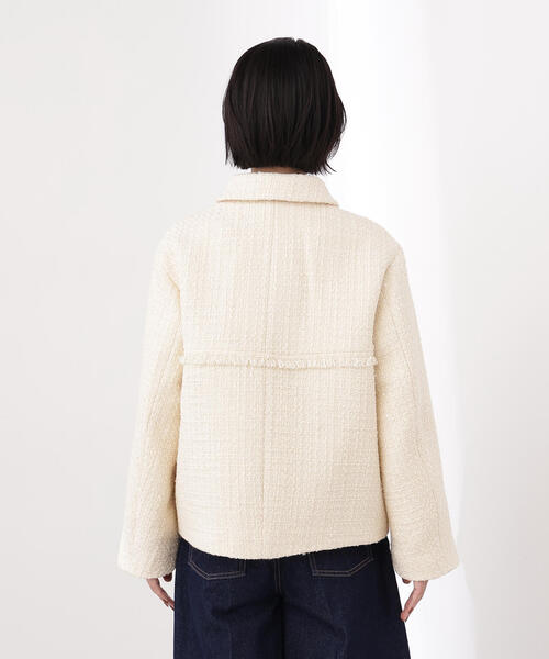 N.（N. Natural Beauty Basic）（エヌエヌナチュラルビューティーベーシック）の「ツイード SETUP ブルゾン（ブルゾン・レディース・キャメル/ブラック/オフホワイト・MEDIUM/SMALL）」の11枚目の写真