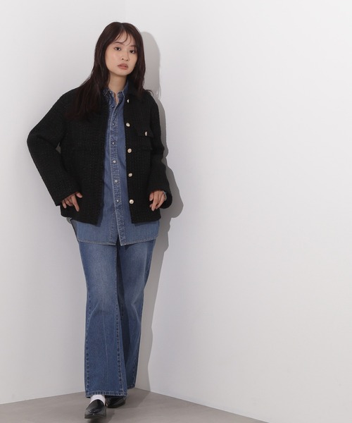 N.（N. Natural Beauty Basic）（エヌエヌナチュラルビューティーベーシック）の「ツイード SETUP ブルゾン（ブルゾン・レディース・キャメル/ブラック/オフホワイト・MEDIUM/SMALL）」の16枚目の写真