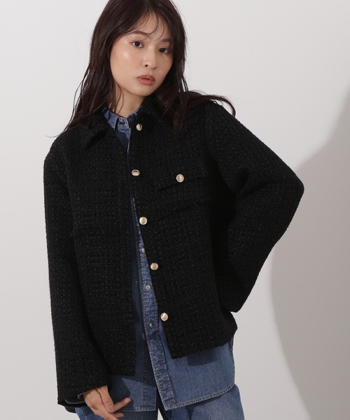 N.（N. Natural Beauty Basic）（エヌエヌナチュラルビューティーベーシック）の「ツイード SETUP ブルゾン（ブルゾン・レディース・キャメル/ブラック/オフホワイト・MEDIUM/SMALL）」の17枚目の写真