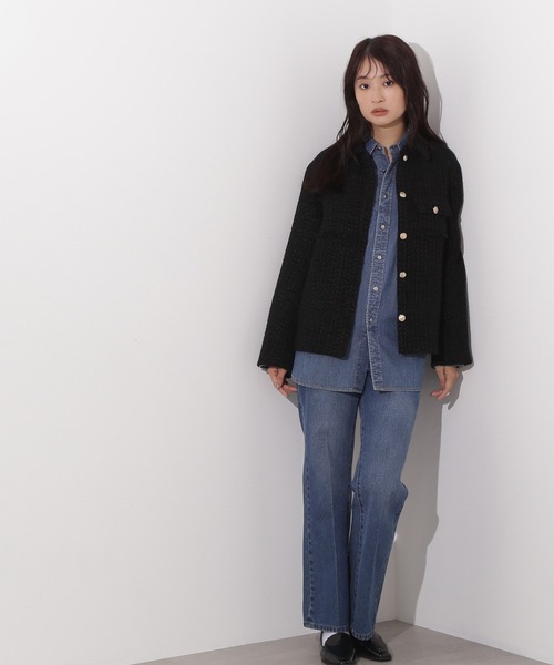 N.（N. Natural Beauty Basic）（エヌエヌナチュラルビューティーベーシック）の「ツイード SETUP ブルゾン（ブルゾン・レディース・キャメル/ブラック/オフホワイト・MEDIUM/SMALL）」の20枚目の写真