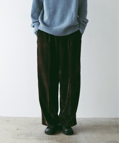anuke（アンヌーク）の「Velvet Wide Pants（その他パンツ・レディース・ブラウン/ネイビー・38inch/36inch）」の6枚目の写真