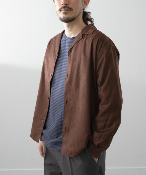 ITEMS URBANRESEARCH（アイテムズ アーバンリサーチ）の「FS Open Collar Shirts（シャツ/ブラウス・メンズ・ブラウン/ブラック・LARGE/MEDIUM）」の2枚目の写真