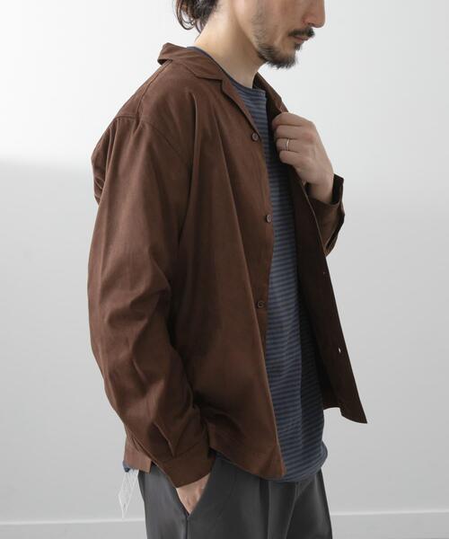 ITEMS URBANRESEARCH（アイテムズ アーバンリサーチ）の「FS Open Collar Shirts（シャツ/ブラウス・メンズ・ブラウン/ブラック・LARGE/MEDIUM）」の3枚目の写真