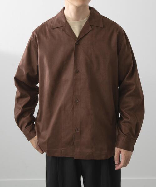 ITEMS URBANRESEARCH（アイテムズ アーバンリサーチ）の「FS Open Collar Shirts（シャツ/ブラウス・メンズ・ブラウン/ブラック・LARGE/MEDIUM）」の4枚目の写真