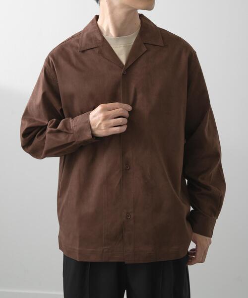 ITEMS URBANRESEARCH（アイテムズ アーバンリサーチ）の「FS Open Collar Shirts（シャツ/ブラウス・メンズ・ブラウン/ブラック・LARGE/MEDIUM）」の5枚目の写真