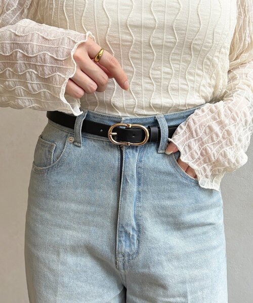 Thevon(ゼボン)の「アソートバックルベルト(ベルト・レディース・ブラック系その他/ブラック/ブラック系その他2/ブラック系その他3・FREE)」の5枚目の写真