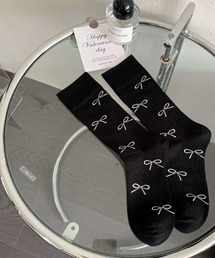 SANSeLF（サンセルフ）の「【SANSeLF】 リボンモチーフソックス クルー丈 カジュアル saa25a096（ソックス/靴下・レディース）」