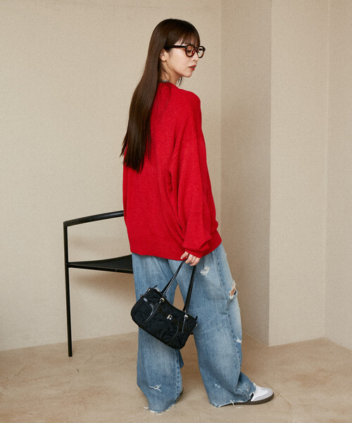 FREAK'S STORE(フリークスストア)の「PUBLUX/パブリュクス RAGDOLLS CAT ラグドール キャット ジャガードニット 限定展開(ニット/セーター・レディース・グレー/ブラック/ネイビー/レッド・SMALL/MEDIUM/LARGE)」の6枚目の写真