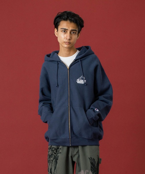 XLARGE×Champion REVERSE WEAVE ZIP UP HOODED SWEATSHIRT（パーカー