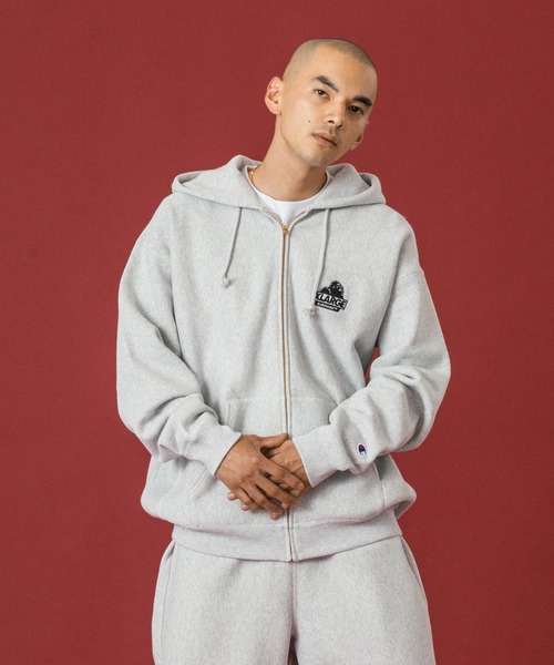 XLARGE×Champion REVERSE WEAVE ZIP UP HOODED SWEATSHIRT（パーカー