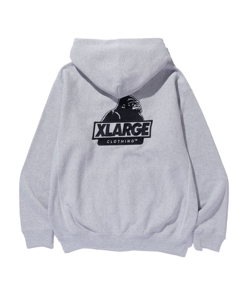 XLARGE×Champion コラボパーカー フード付きパーカー グレー XLARGE×Champion REVERSE WEAVE ZIP UP HOODED SWEATSHIRT（パーカー