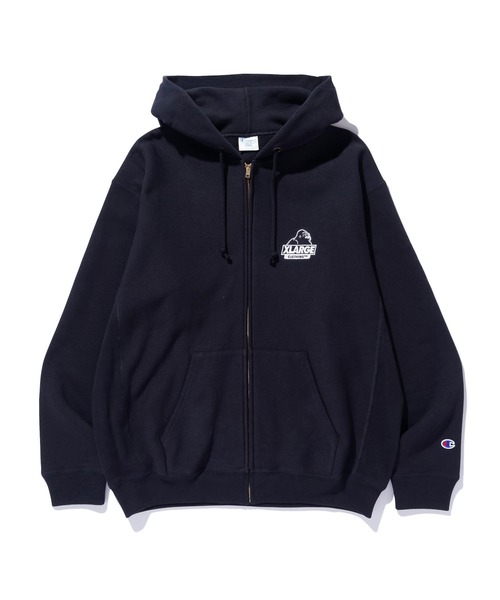 XLARGE×Champion REVERSE WEAVE ZIP UP HOODED SWEATSHIRT（パーカー