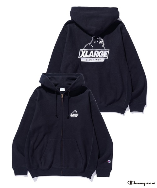 XLARGE×Champion REVERSE WEAVE ZIP UP HOODED SWEATSHIRT（パーカー