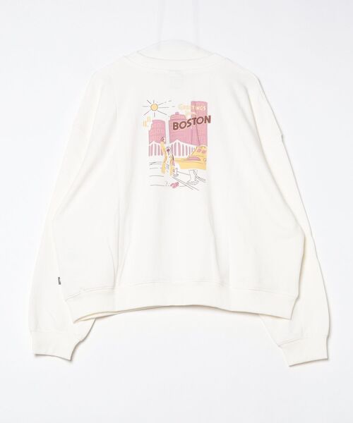 NEW BALANCE（ニューバランス）の「【別注】ニューバランス New Balance ハーバービュークルー 限定コラボ（スウェット・レディース・ライトグレー/オフホワイト/ブラック・XL/L/M/S）」の4枚目の写真
