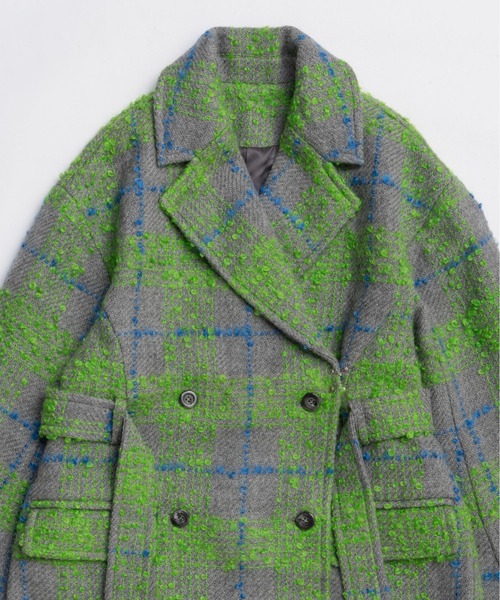 MAISON SPECIAL(メゾンスペシャル)の「Hook Double Coat / ホックダブルコート(チェスターコート・レディース・グレー/ネイビー・FREE)」の16枚目の写真