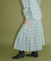 CLANE x FRGMT WALL GRAPHIC PLEATS SKIRT