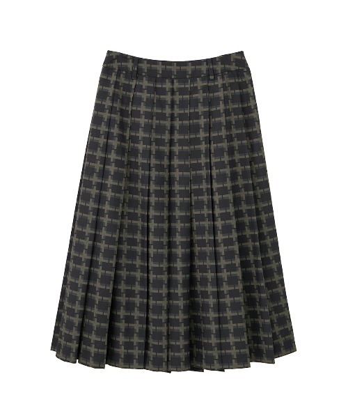 CLANE（クラネ）の「CLANE x FRGMT WALL GRAPHIC PLEATS SKIRT（スカート・レディース・カーキ/ブラック・XS/S/M）」の6枚目の写真