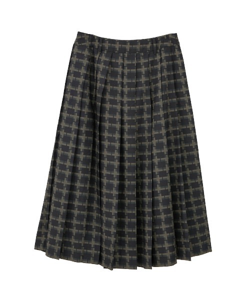 CLANE（クラネ）の「CLANE x FRGMT WALL GRAPHIC PLEATS SKIRT（スカート・レディース・カーキ/ブラック・XS/S/M）」の7枚目の写真