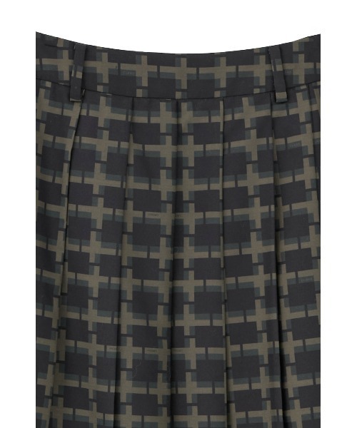 CLANE（クラネ）の「CLANE x FRGMT WALL GRAPHIC PLEATS SKIRT（スカート・レディース・カーキ/ブラック・XS/S/M）」の8枚目の写真