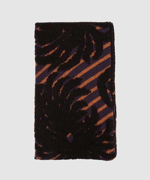 DRIES VAN NOTEN(ドリスヴァンノッテン)の「TELEX 2725 W.K.SCARF(マフラー・レディース・ネイビー/ダークブラウン・ONE SIZE)」の1枚目の写真