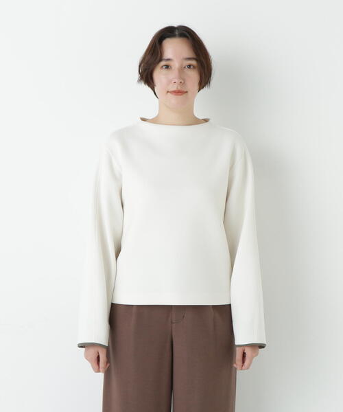 human woman（ヒューマンウーマン）の「◆チェックドッキングダンボールプルオーバー（Tシャツ/カットソー・レディース・ネイビー/ホワイト・MEDIUM）」の12枚目の写真