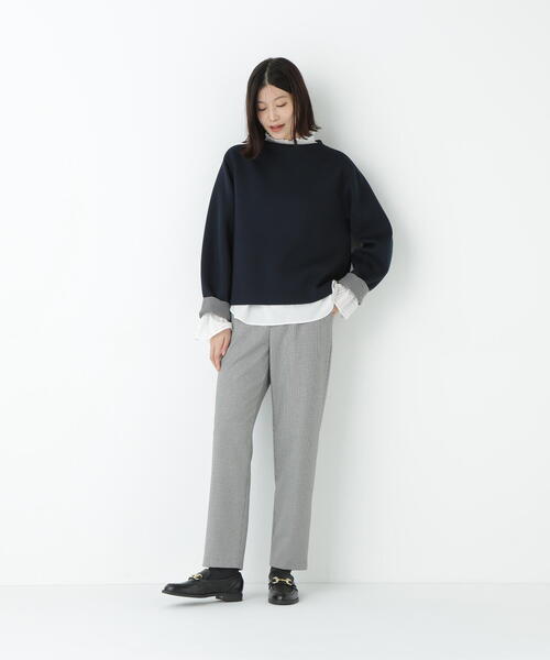 human woman（ヒューマンウーマン）の「◆チェックドッキングダンボールプルオーバー（Tシャツ/カットソー・レディース・ネイビー/ホワイト・MEDIUM）」の16枚目の写真