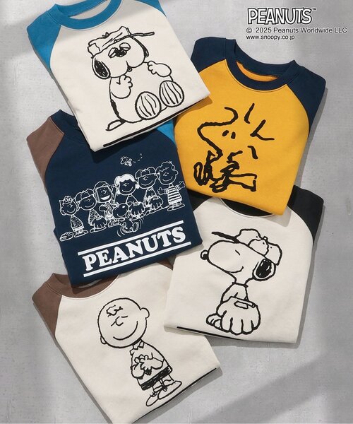 PEANUTS（ピーナッツ）の「PEANUTSコラボ ラグラントレーナー（スウェット・キッズ・ブラック/ブルー/イエロー/ブラウン/レインボー・90/100/140/80/120/130/110）」の7枚目の写真